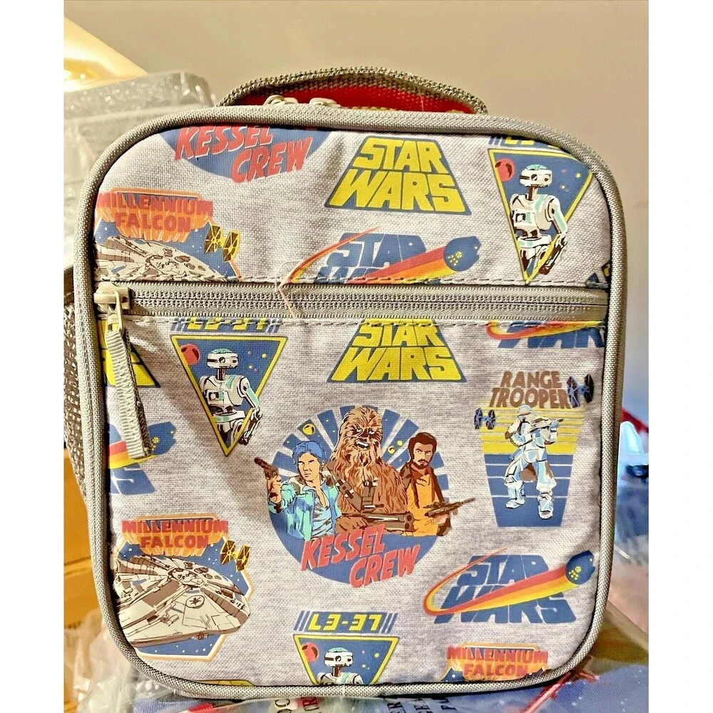 Pottery Barn School Disney Star Wars LUNCH BOX BAG SOLO travel boy Vader space -